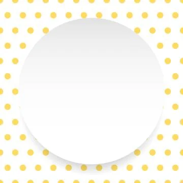 Blank circle, sheet, disc over polkadot pattern / Background is seamless 스톡 일러스트