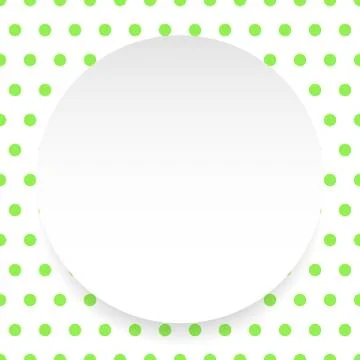 Blank circle, sheet, disc over polkadot pattern / Background is seamless 스톡 일러스트