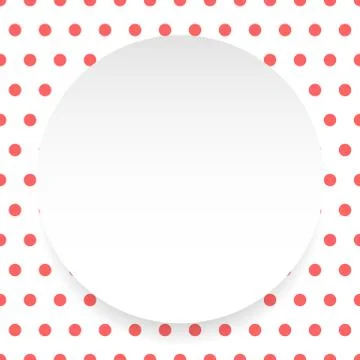 Blank circle, sheet, disc over polkadot pattern / Background is seamless 스톡 일러스트