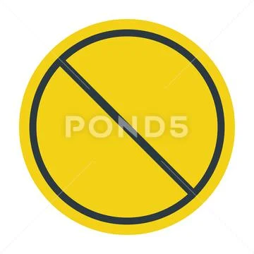 Blank Circle of Warning Sign. Isolated Vector Illustration: Royalty ...