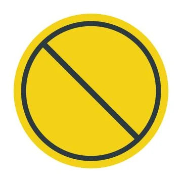 Blank Circle of Warning Sign. Isolated Vector Illustration Stock Illustration