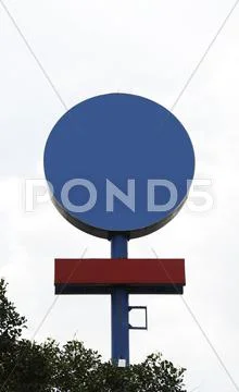 Blank circular sign Stock Photos