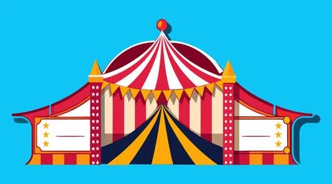 Blank circus ticket template, design Illustrazione stock