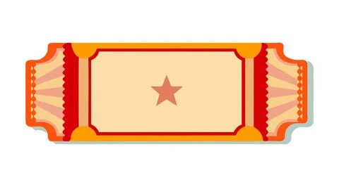 Blank circus ticket template, design Illustrazione stock