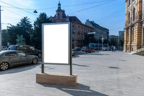 Blank citylight poster Stock Photos