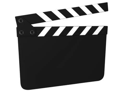 Blank clapboard (clapperboard) isolated Stock-Illustration