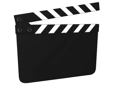 Blank clapboard clapperboard isolated Stock Illustration