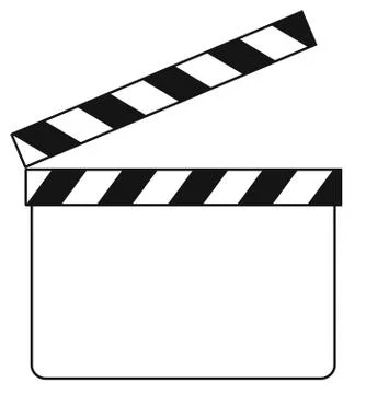Blank clapboard (illustration) Stock Illustration