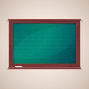 Blank class blackboard with chalk piece. Blackboard for school, chalkboard .. Stock Illustration