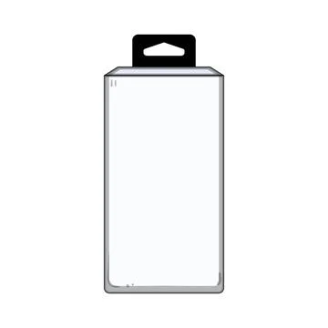 Blank clear plastic hanging retail product packaging Stock Illustration