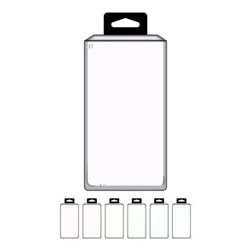 Blank clear plastic hanging retail product packaging Stock Illustration