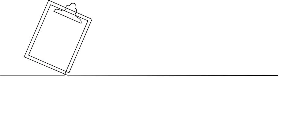 Blank clipboard on a table Vector Stock Illustration