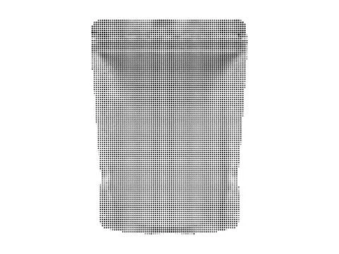 Blank coffee bag packaging mockup design with halftone dot texture effect. 스톡 일러스트