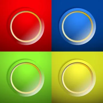 Blank color buttons Stock Illustration