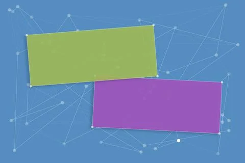 Blank Color Chat Boxes With Geometric Angles Over Background Design. Creative Stock Illustration