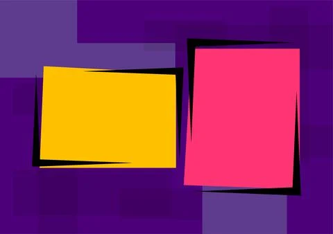 Blank Color Rectangular Shapes With Copy Space Over Background Design Presenting Stockillustratie