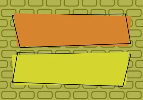 Blank Color Rectangular Shapes With Copy Space For Business Advertisement Over Stock Illustration