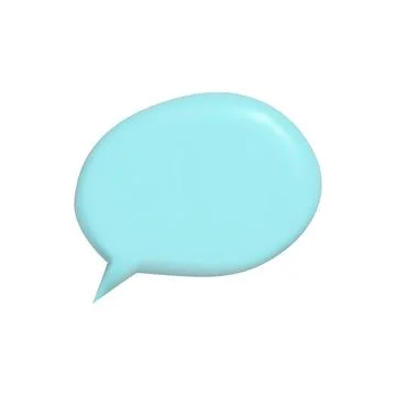 Blank color speech bubble vector illustration. 3d vector talking cloud. Stock Illustration