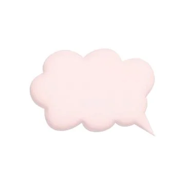 Blank color speech bubble vector illustration. 3d vector talking cloud. Stock Illustration