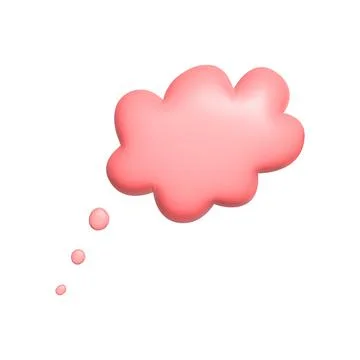 Blank color speech bubble vector illustration. 3d vector talking cloud. Stock Illustration