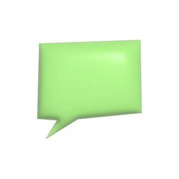 Blank color speech bubble vector illustration. 3d vector talking cloud. Stock Illustration