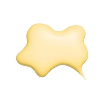 Blank color speech bubble vector illustration. 3d vector talking cloud. Stock Illustration