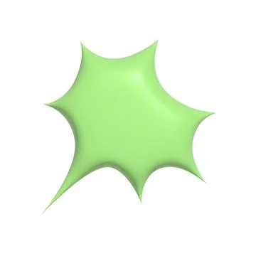 Blank color speech bubble vector illustration. 3d vector talking cloud. Stock Illustration