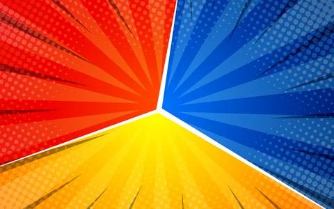 Blank colorful comic abstract background template Stock Illustration
