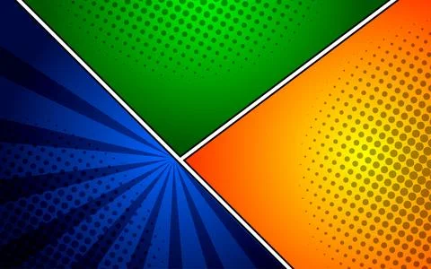 Blank colorful comic abstract background template Stock Illustration