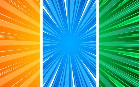 Blank colorful comic abstract background template. Stock Illustration