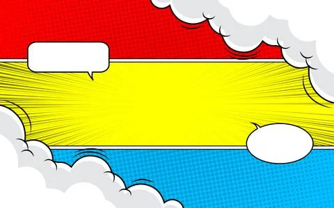 Blank colorful comic abstract background template. Stock Illustration