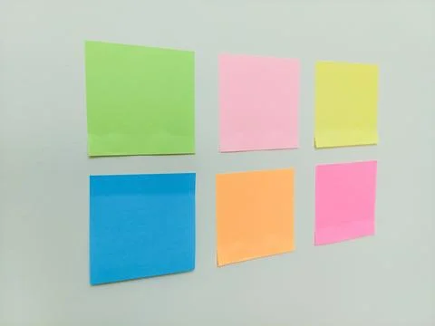 Blank Colorful Sticky Notes Stock Photos