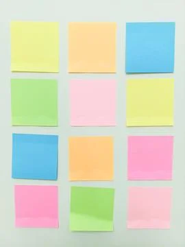 Blank Colorful Sticky Notes Stock Photos
