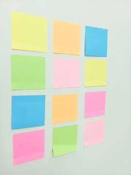 Blank Colorful Sticky Notes Stock Photos