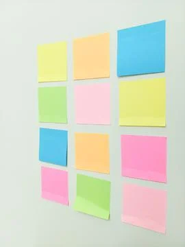 Blank Colorful Sticky Notes Stock Photos