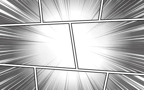 Blank comic abstract background template Stock Illustration