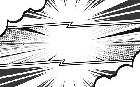 Blank comic cartoon frame background template Stock Illustration