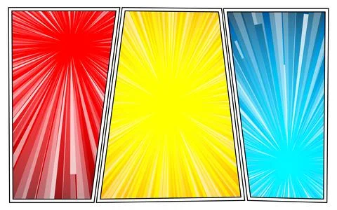 Blank comic frame. border cartoon style background Stock Illustration