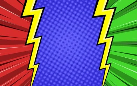 Blank comic frame. border cartoon style background Stock Illustration