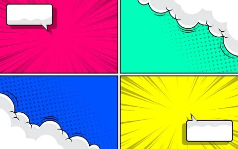 Blank comic page abstract background template. Stock Illustration