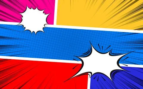 Blank comic page abstract background template. Stock Illustration