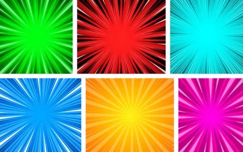 Blank comic panel background art. Pop art style template Stock Illustration