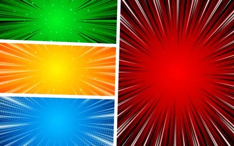 Blank comic panel background art. Pop art style template Stock Illustration