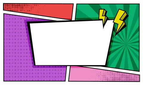 Blank comic pop art frame background illustration 스톡 일러스트