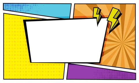 Blank comic pop art frame background concept 스톡 일러스트