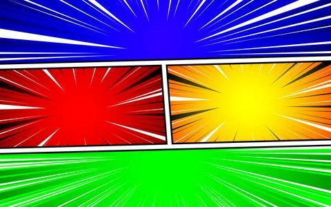 Blank comic pop art style abstract creative concept, layout template with b.. Stock Illustration