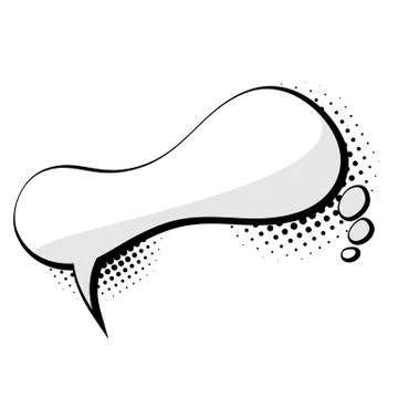 Blank comic speech abstract cloud bubble Stock-Illustration