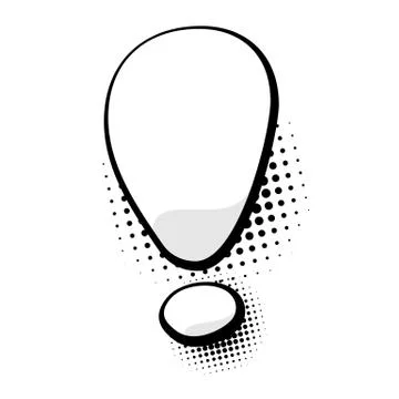 Blank comic speech exclamation point bubble Stock Illustration
