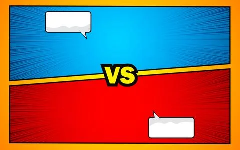 Blank comic versus background template. Vector illustration. Stock Illustration