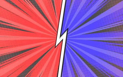 Blank comic versus background template. Vector illustration. Stock Illustration